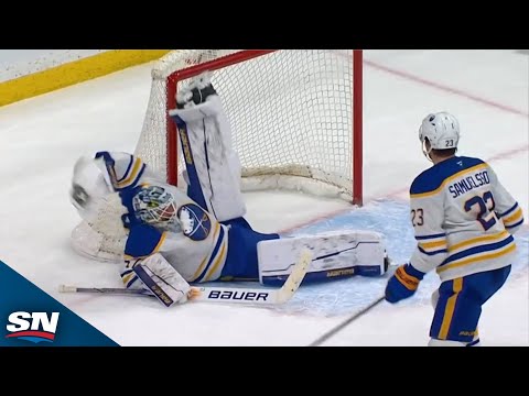 Sabres James Reimer Tumbles and Flashes The Leather For Remarkable Glove Stop