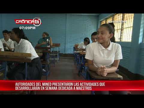Desarrollarán intensa jornada dedicada a maestros de Nicaragua