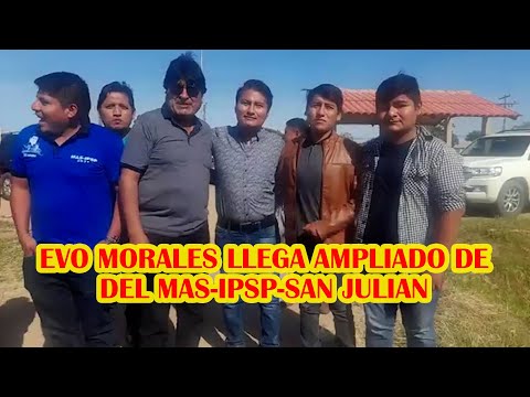 ASI RECIBIERON EVO MORALES EN EL AMPLIADO DEL MAS-IPS- SAN JULIAN EN SANTA CRUZ..
