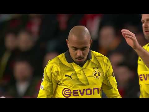 Donyell Malen (24') PSV vs Dortmund | UEFA Champions League RO16 Leg 1