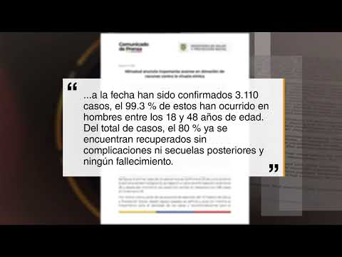 Colombia adquirió 25 dosis contra la viruela símica - Telemedellín