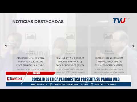 CONSEJO DE ÉTICA PERIODÍSTICA PRESENTA SU PAGINA WEB