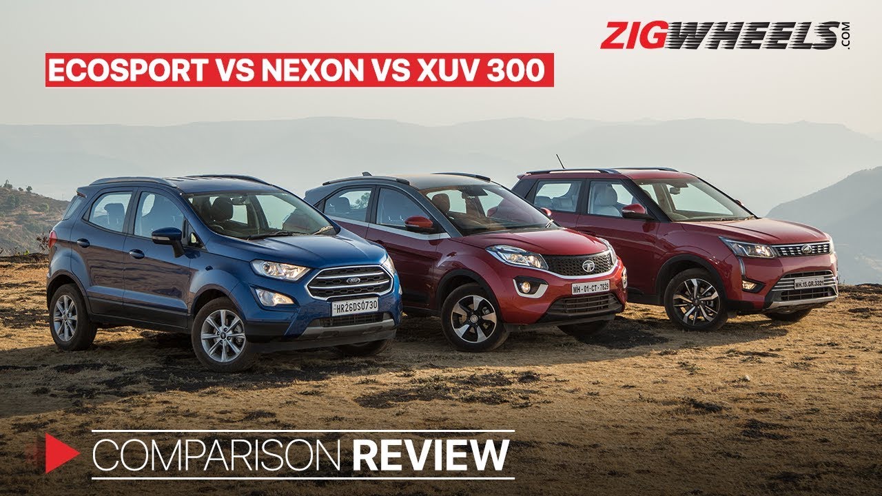 Mahindra XUV300 vs Tata Nexon vs Ford EcoSport | Petrol MT Heat! | Zigwheels.com