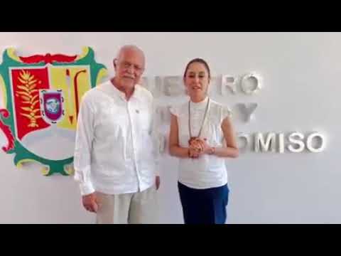 Claudia Sheinbaum Pardo con gobernador de Nayarit Dr. Miguel Ángel Navarro