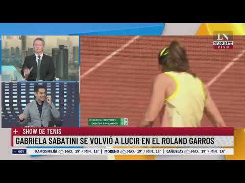 Gabriela Sabatini se volvió a lucir en el Roland Garros