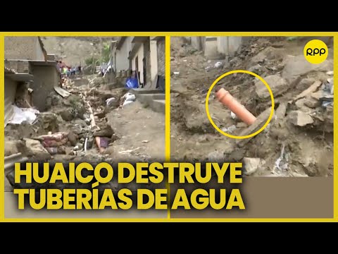 Emergencia en Perú: Huaico destruye tuberías de agua y desagüe en zona alta de Chepén