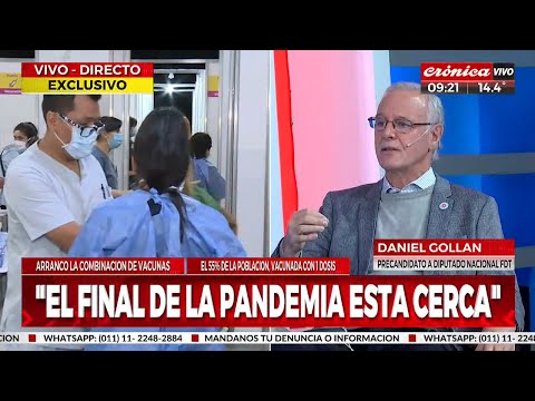 Daniel Gollán: El final de la pandemia está cerca