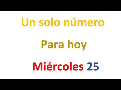 Un solo número para hoy Miércoles 25 de septiembre, El campeón de los números