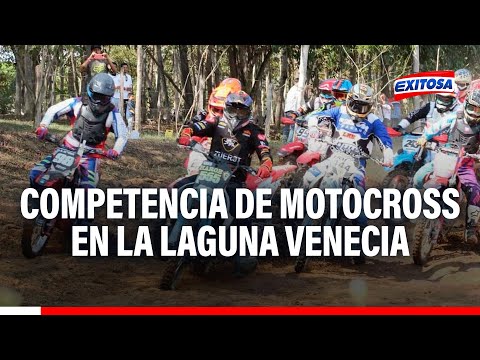 Tarapoto: Competencia de motocross en la laguna Venecia en La Banda de Shilcayo