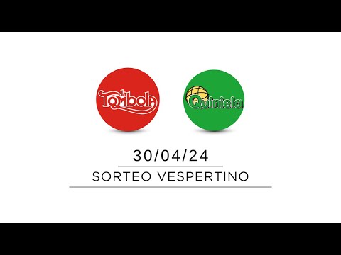 Sorteo Vespertino de Quiniela y Tómbola - 30/04/2024