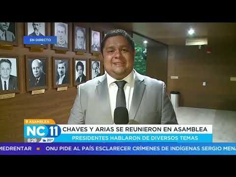 Chaves y Arias sostuvieron reunión en Asamblea Legislativa