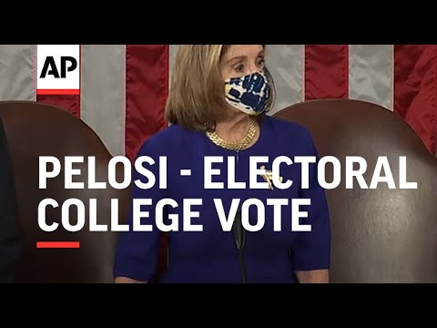 Pelosi gavels Congress for Electoral College vote