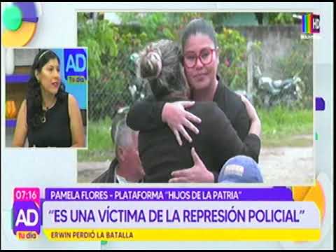 16012023 PAMELA FLORES ERWIN CHAVEZ ES UNA VICTIMA DE LA REPRESION POLICIAL BOLIVISION