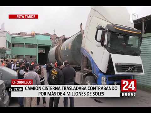 Chorrillos: intervienen a conductor de cisterna que escondía productos de contrabando