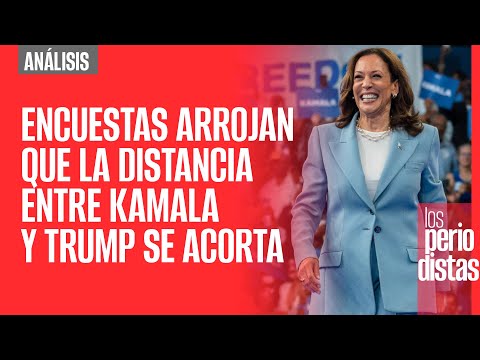 #Análisis ¬ Encuestas arrojan que la distancia entre Kamala y Trump se acorta