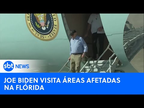 Biden visita áreas atingidas por furacão Milton na Flórida | #SBTNewsnaTV (14/10/24)