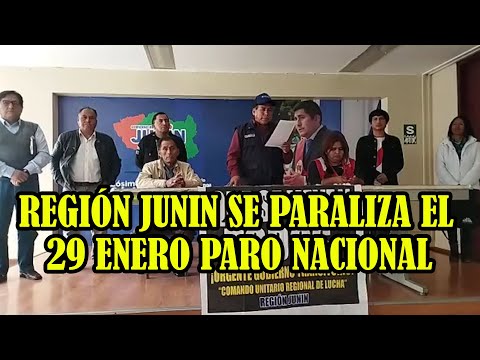 COMANDO UNITARIO DE JUNIN SE SUMAN AL PARO NACIONAL PARA EL 19 DE ENERO EN TODO LA REGIÓN JUNIN..