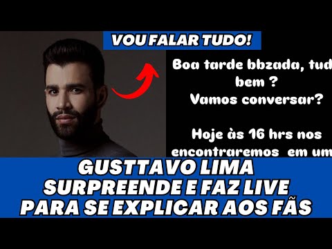 Gusttavo Lima SURPREENDE os FÃS e decide fazer super LIVE hoje para se EXPLICAR sobre POLÊM1CAS