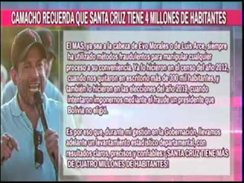 18032024   GOBERNADOR CAMACHO RECUERDA QUE SANTA CRUZ TIENE 4 MILLONES DE HABITANTES   DTV