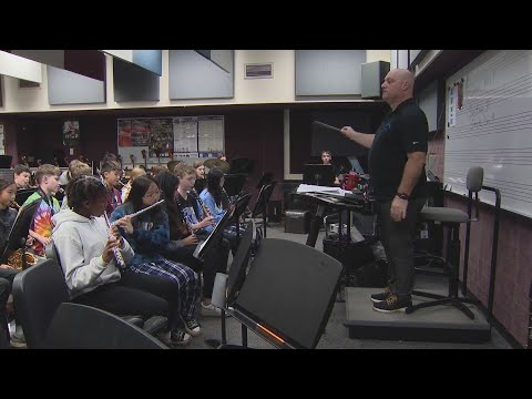 Roosevelt Middle School band teacher Brek Hufnus name WGN's November Teacher of the Month