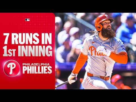 FULL 7-RUN INNING for the 필라델피아 필리스 in Colorado!  (Ft. 454-ft. HR for Marsh) | MLB 하이라이트
