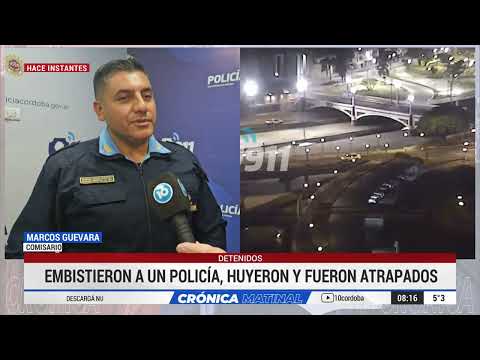 AHORA  CHOCARON A UN POLICÍA, HUYERON Y FUERON ATRAPADOS