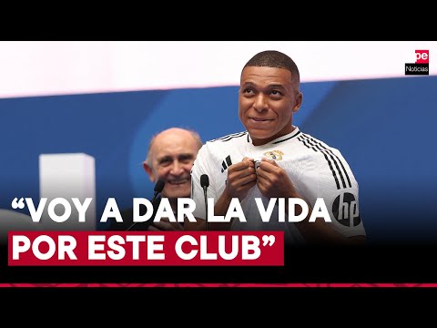 Kylian Mbappé fue presentado como jugador del Real Madrid ante miles de hinchas