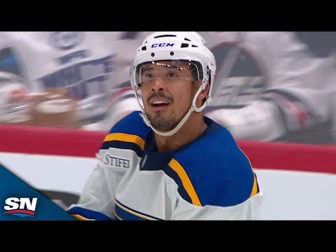 Blues Mathieu Joseph Fires Wrister Past Connor Hellebuyck From Distance