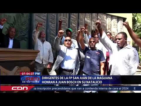 Dirigentes de la FP San Juan de la Maguana honran a Juan Bosch en su natalicio