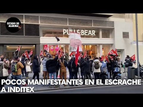 Pocos participantes en el ESCRACHE a INDITEX