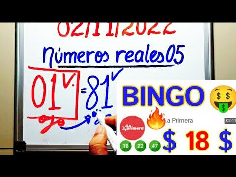BINGO  18  PREMIO MAYOR lotería PRIMERA/ PALÉ  TRIPLETAS para GANAR las LOTERÍAS HOY MIÉRCOLES