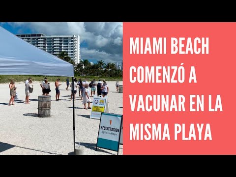 Miami Beach comenzó a vacunar contra el COVID en la playa