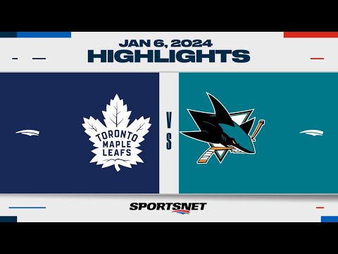 NHL Highlights | Maple Leafs vs. Sharks - January 6, 2024