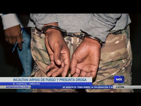 Incautan armas de fuego y presunta droga en El Chumical