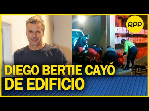 Diego Bertie fue hospitalizado de emergencia tras caer desde lo alto de un edificio