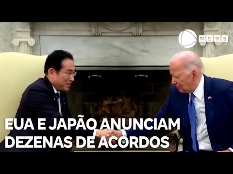 Joe Biden e Fumio Kishida anunciam dezenas de acordos