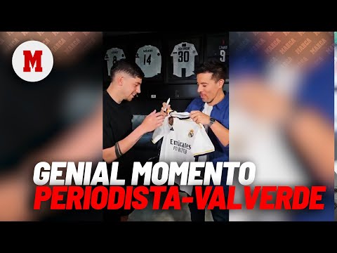 Un periodista pide una firma a Valverde... y que falsifique las de Vinicius, Modric y Taylor Swift