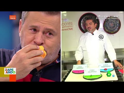 El mal rato de Miki Nadal y el chef Roberto Ruiz en su duelo de chiles en directo - Zapeando