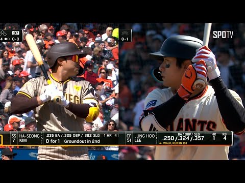 [MLB] 샌디에이고 vs 샌프란시스코 김하성&이정후 주요장면 (04.06)
