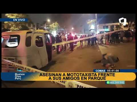 Mototaxista es asesinado frente a sus amigos en parque de Comas