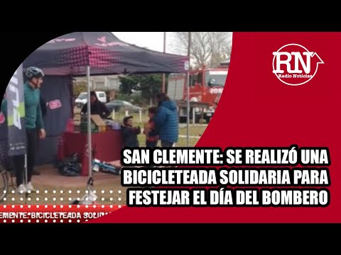 San Clemente: se realizó una bicicleteada solidaria para festejar el día del bombero