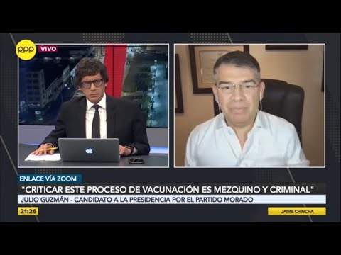 Julio Guzmán: “si Merino hubiera seguido como presidente, no tendríamos vacunas el día de hoy”
