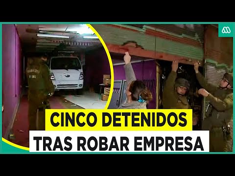 La alarma los delató: Cinco detenidos por robar a una empresa en Quinta Normal