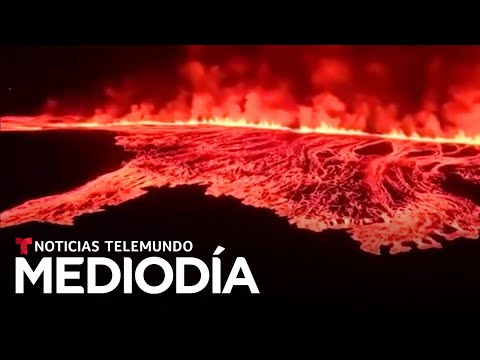 Las impresionantes imágenes nocturnas que deja la cuarta erupción en Islandia | Noticias Telemundo