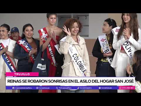 Reinas se robaron sonrisas en el asilo del hogar San José