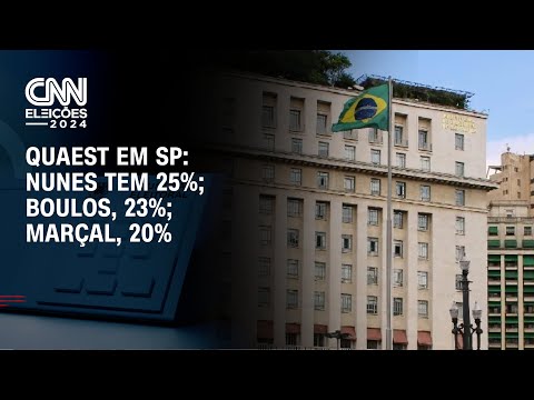 Quaest em SP: Nunes tem 25%; Boulos, 23%; Marçal, 20% | CNN PRIME TIME