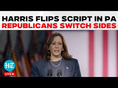 LIVE | Harris Speaks in PA, Targets Trump on Democracy | Republicans Endorse Her | US Election