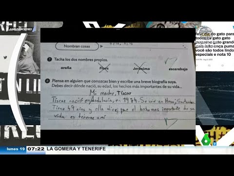 La emocionante descripción de una niña sobre su madre en un trabajo del cole