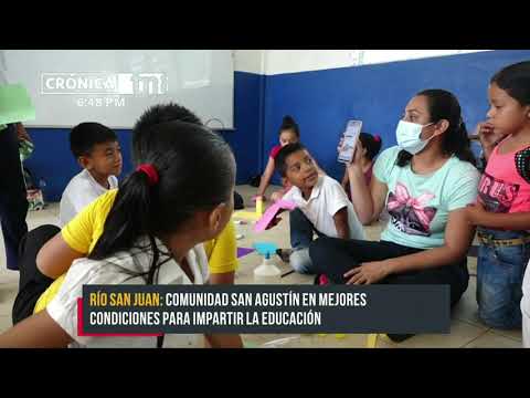 Con aulas nuevas cuentan los niños de la comunidad San Agustín - Nicaragua