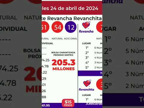 Resultados Melate Revancha Revanchita 24-04-2024 Sorteo 3891 #shorts #resultadosmelate #ligamx